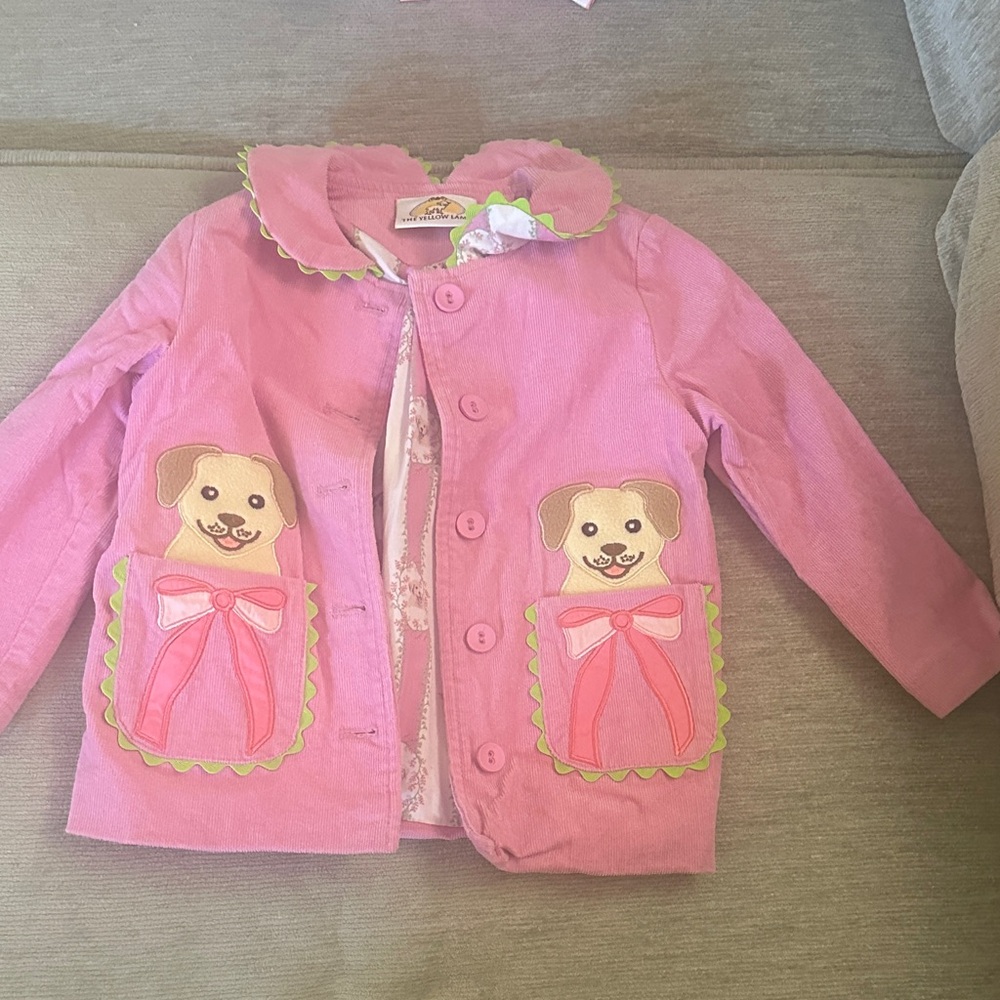 Charming Pink Kids Raincoat with Dog Pockets
